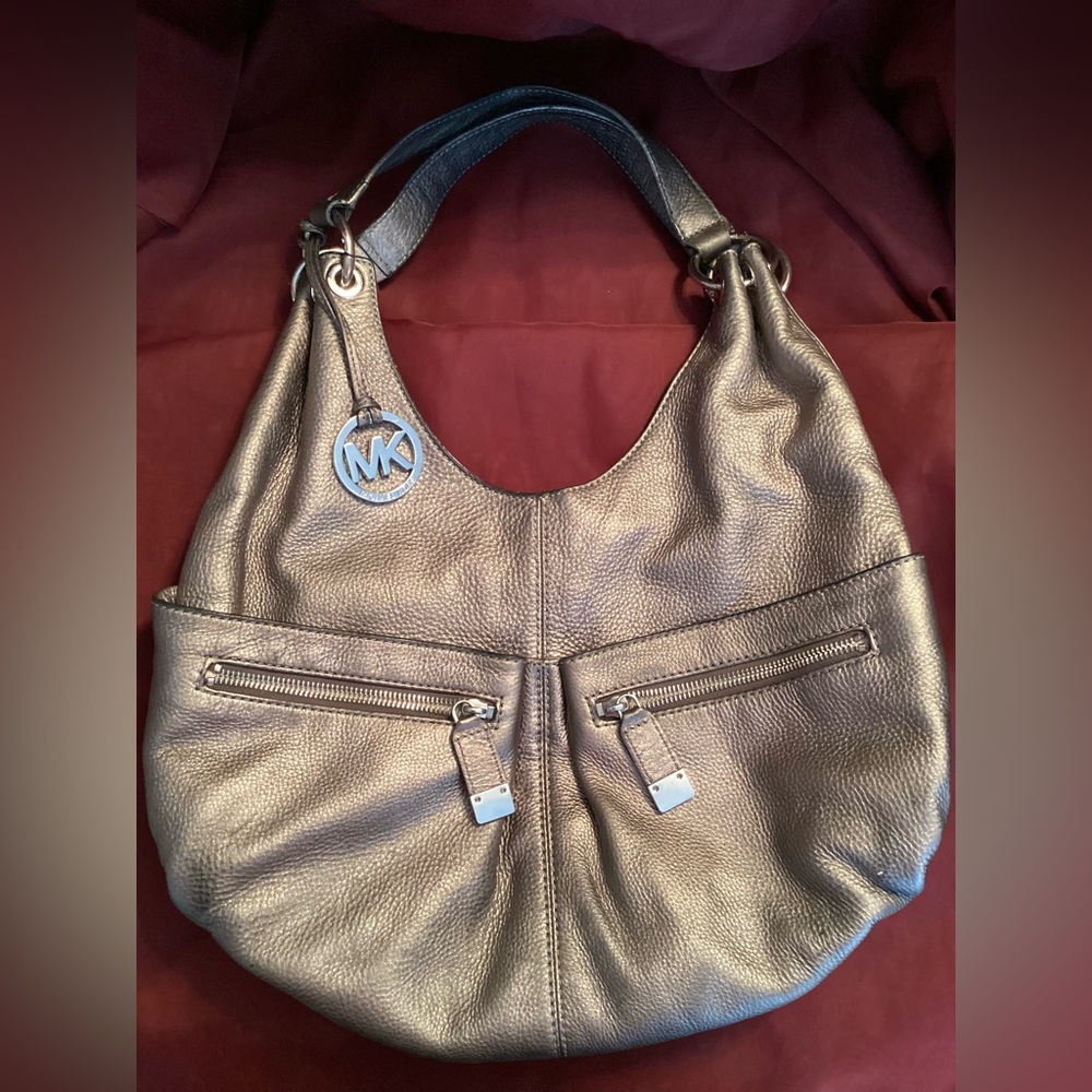 Michael Kors Silver Hobo Bag